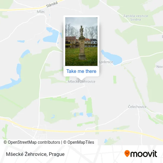 Карта Mšecké Žehrovice