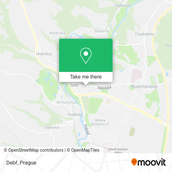 Карта Debř