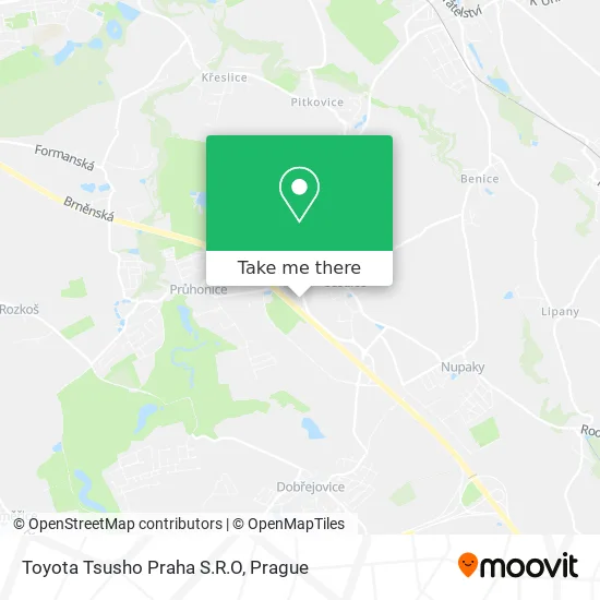 Карта Toyota Tsusho Praha S.R.O