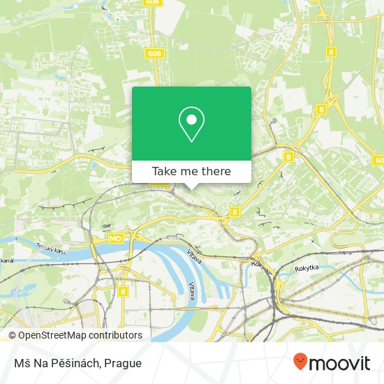 Mš Na Pěšinách map