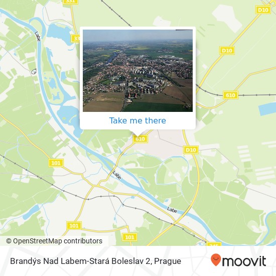 Карта Brandýs Nad Labem-Stará Boleslav 2