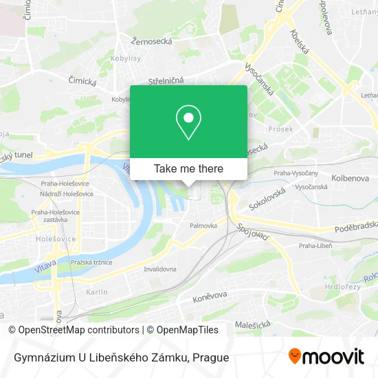 Карта Gymnázium U Libeňského Zámku