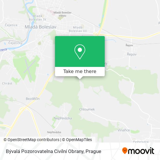 Bývalá Pozorovatelna Civilní Obrany map