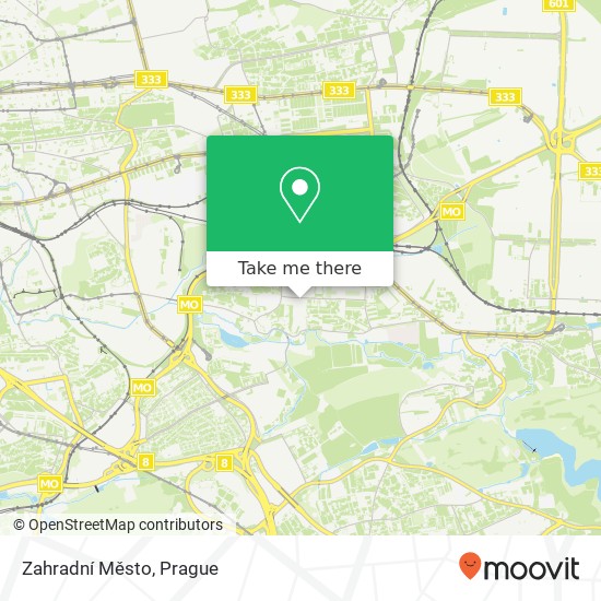 Zahradní Město map