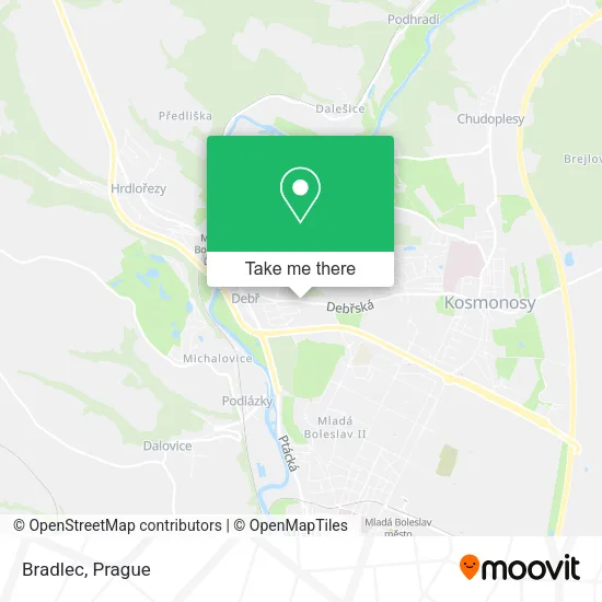Карта Bradlec