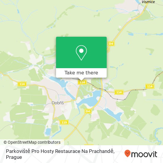 Карта Parkoviště Pro Hosty Restaurace Na Prachandě