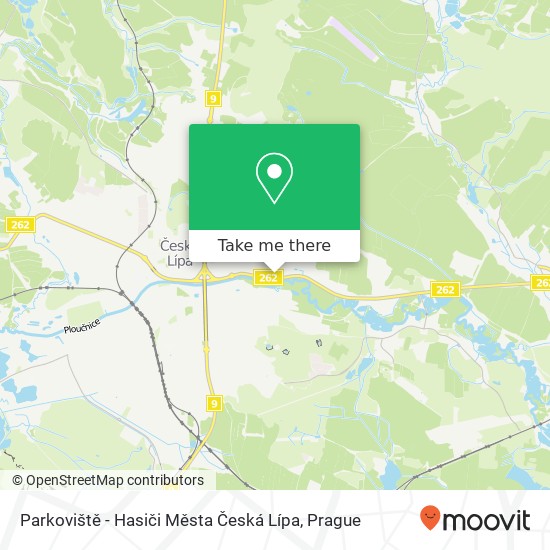 Карта Parkoviště - Hasiči Města Česká Lípa