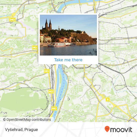 Vyšehrad map