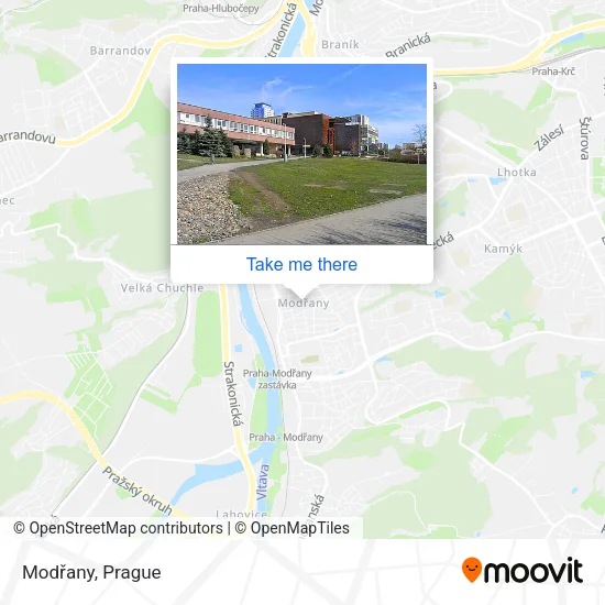 Карта Modřany