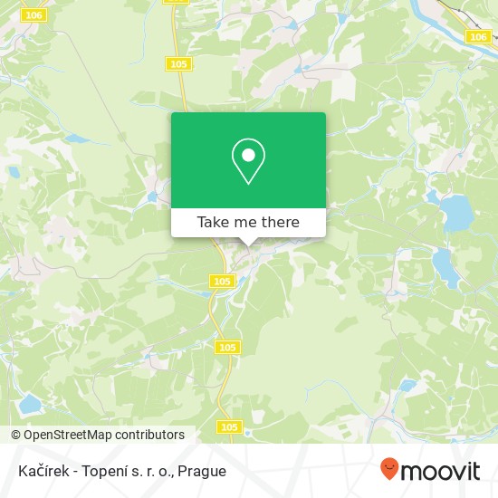 Карта Kačírek - Topení s. r. o.