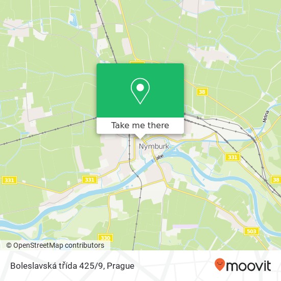 Boleslavská třída 425/9 map