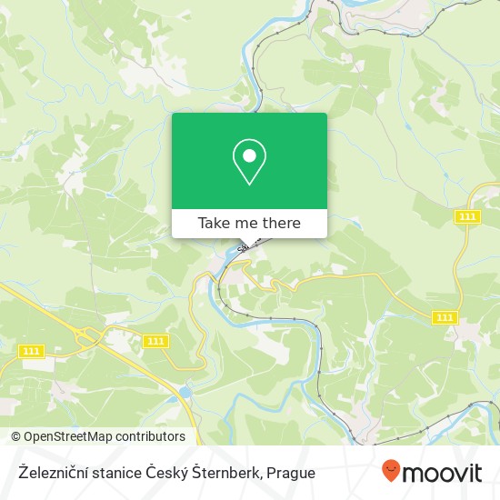 Železniční stanice Český Šternberk map