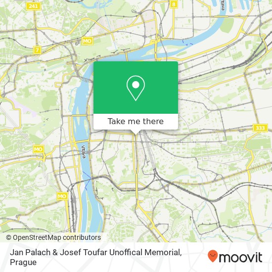 Jan Palach & Josef Toufar Unoffical Memorial map