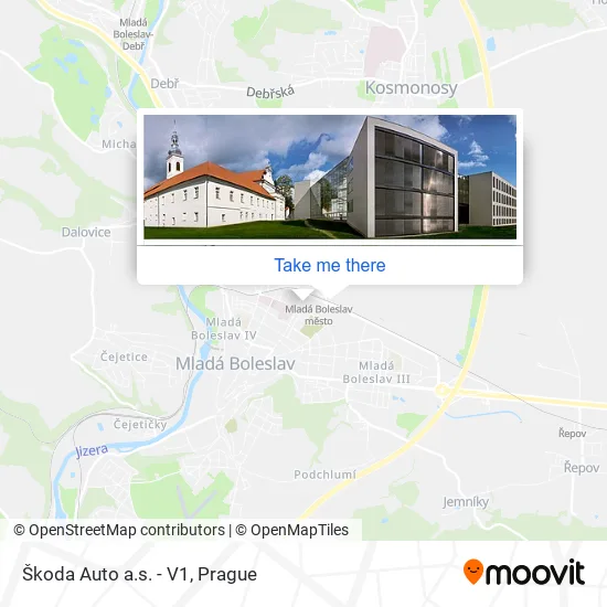 Карта Škoda Auto a.s. - V1