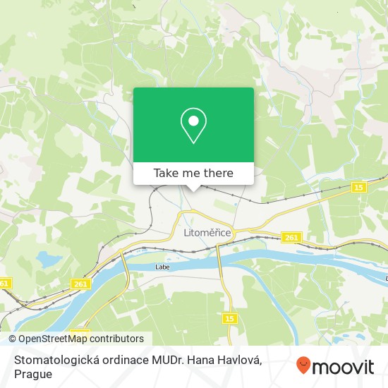 Карта Stomatologická ordinace MUDr. Hana Havlová