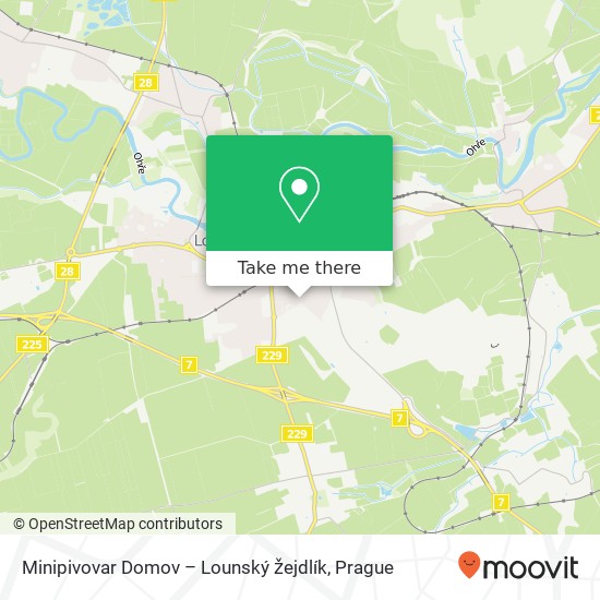 Minipivovar Domov – Lounský žejdlík map