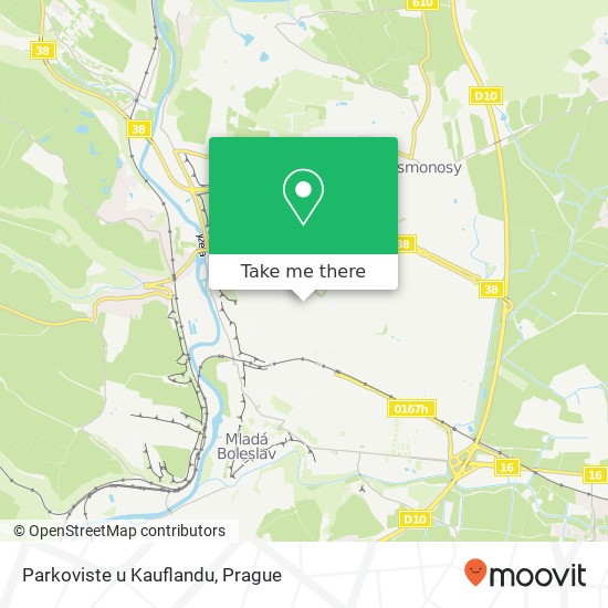 Карта Parkoviste u Kauflandu