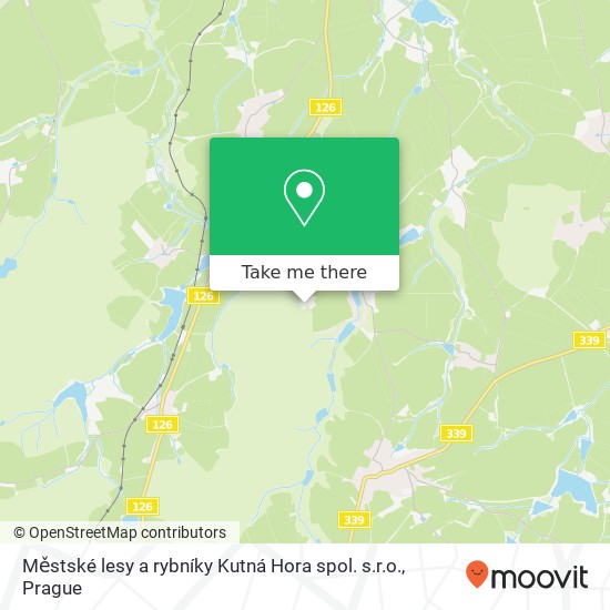 Карта Městské lesy a rybníky Kutná Hora spol. s.r.o.