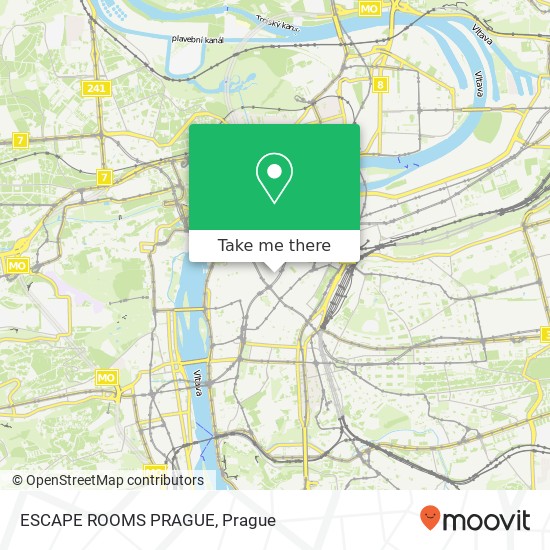 ESCAPE ROOMS PRAGUE map