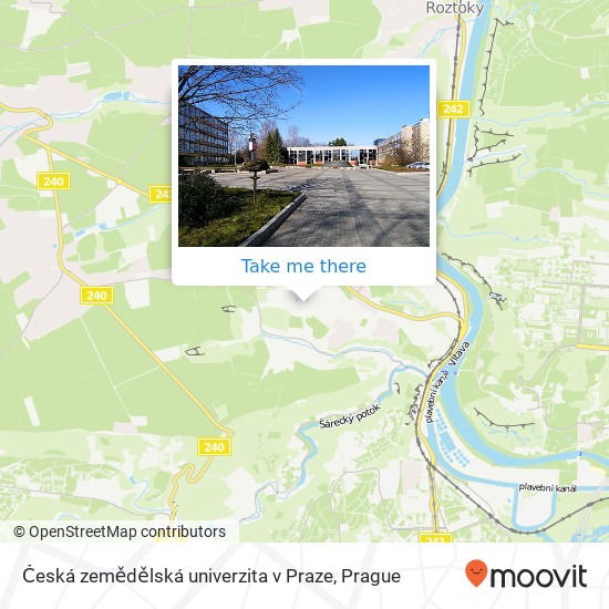 Česká zemědělská univerzita v Praze map