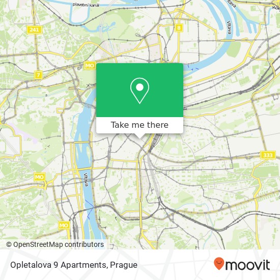 Opletalova 9 Apartments map