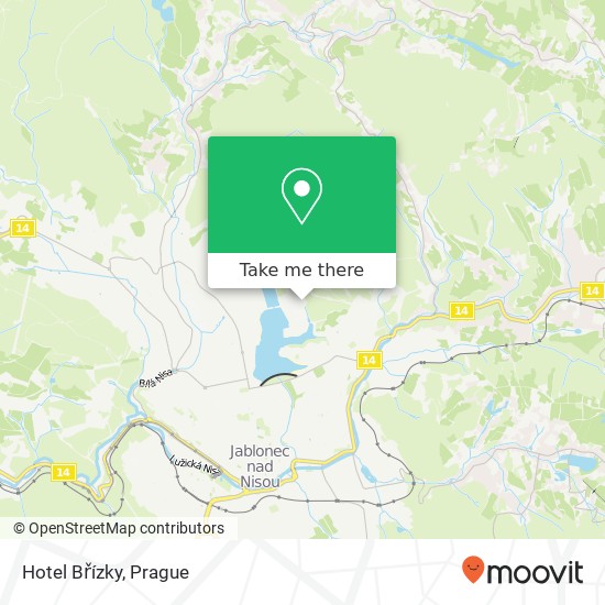 Hotel Břízky map