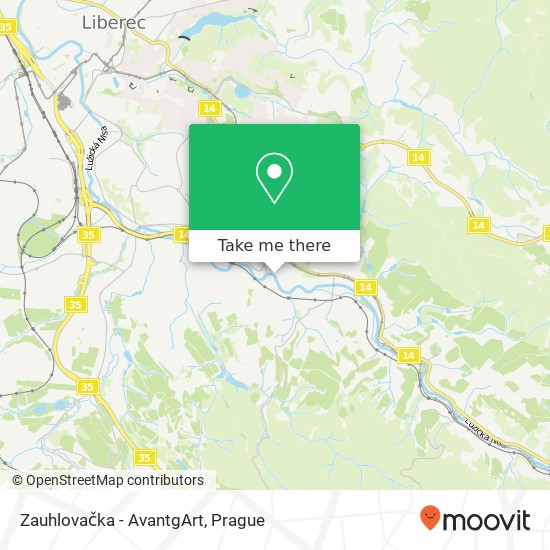 Zauhlovačka - AvantgArt map