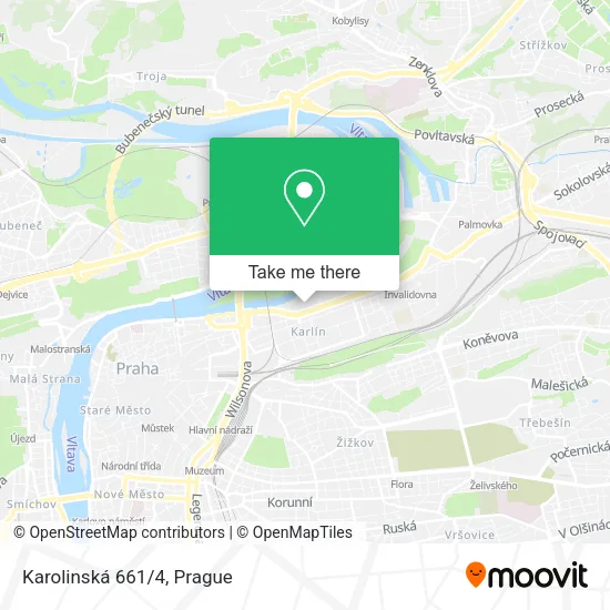 Карта Karolinská 661/4