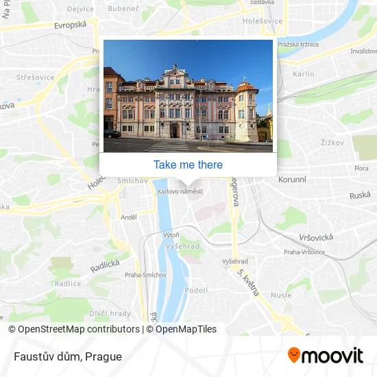 Карта Faustův dům