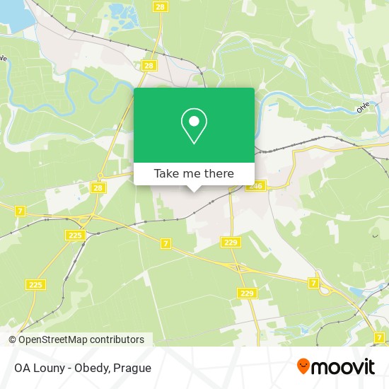 OA Louny - Obedy map