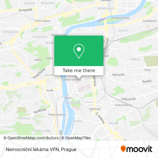 Nemocniční lékárna VFN map