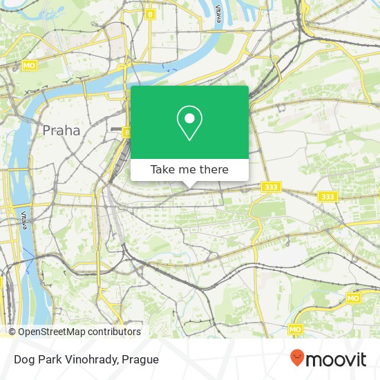 Dog Park Vinohrady map