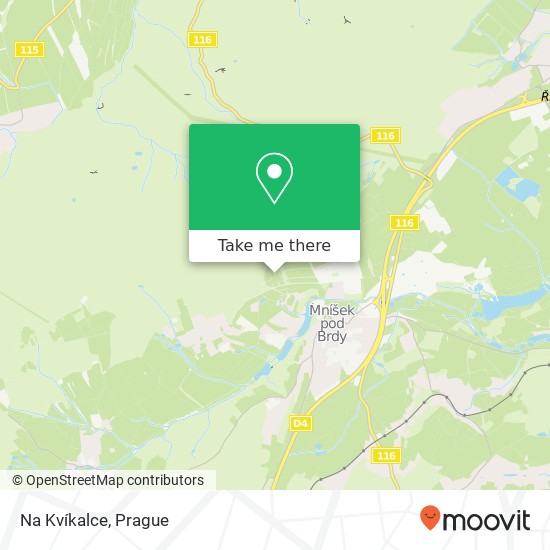 Na Kvíkalce map