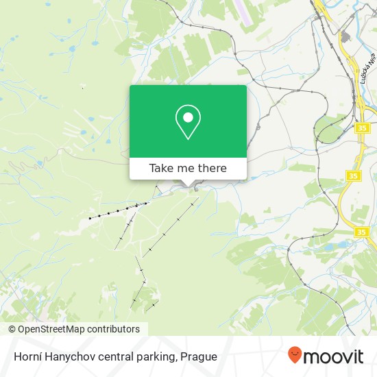 Horní Hanychov central parking map