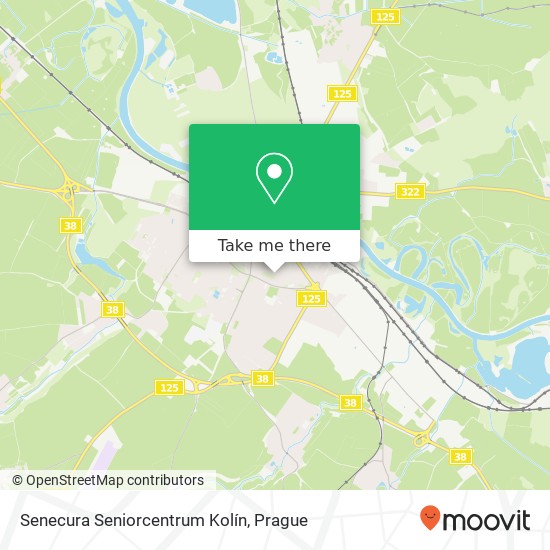 Senecura Seniorcentrum Kolín map