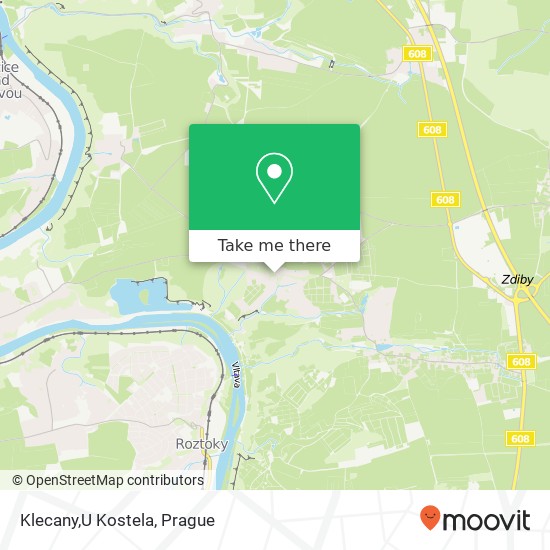 Klecany,U Kostela map