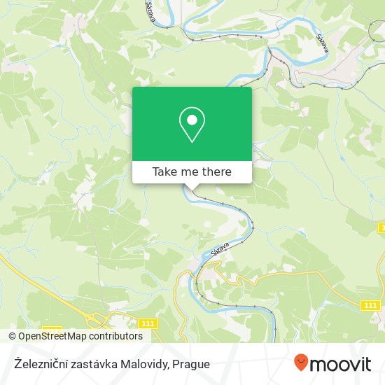 Železniční zastávka Malovidy map