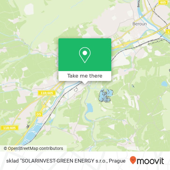 sklad "SOLARINVEST-GREEN ENERGY s.r.o. map