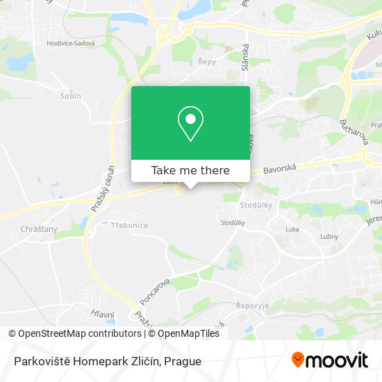 Parkoviště Homepark Zličín map