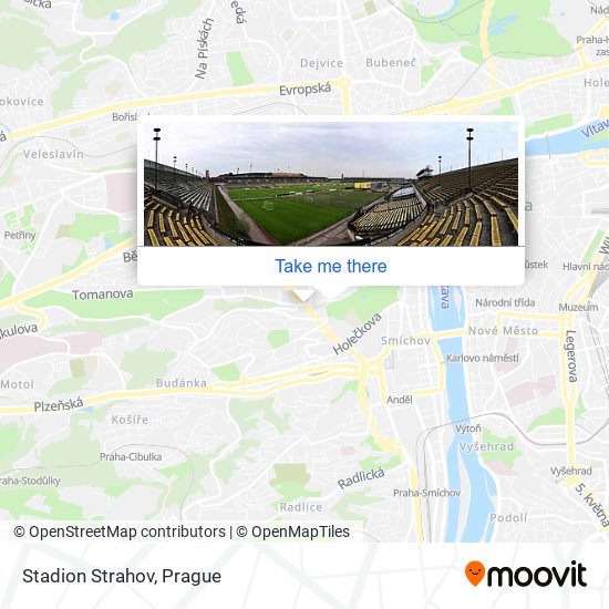 Stadion Strahov map