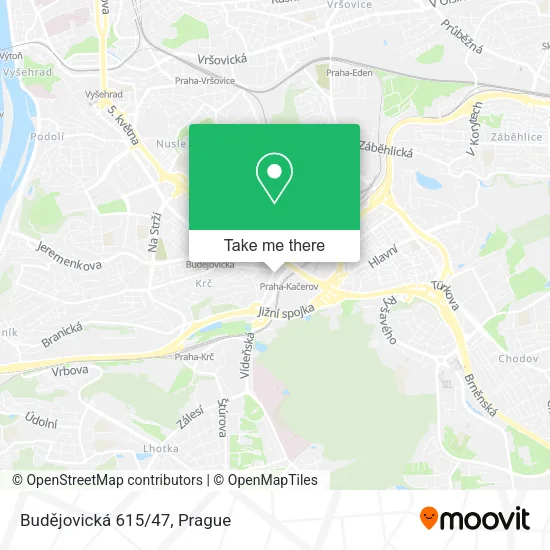 Карта Budějovická 615/47
