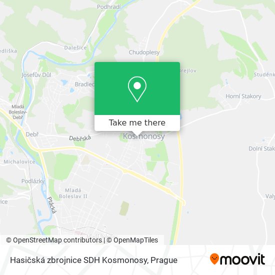 Hasičská zbrojnice SDH Kosmonosy map