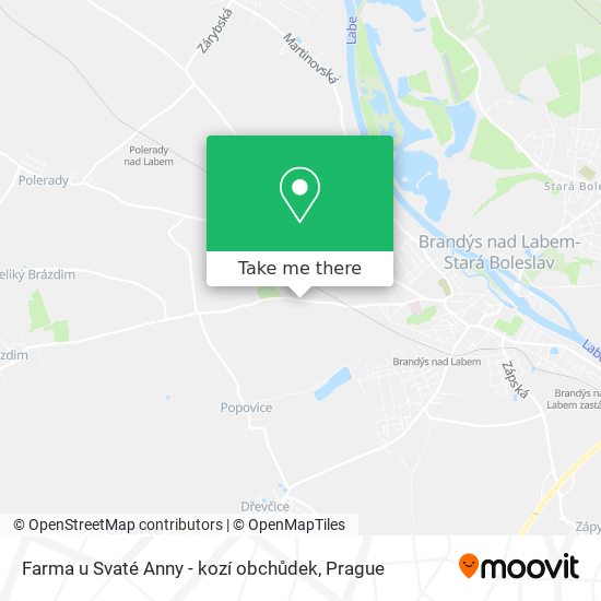 Farma u Svaté Anny - kozí obchůdek map