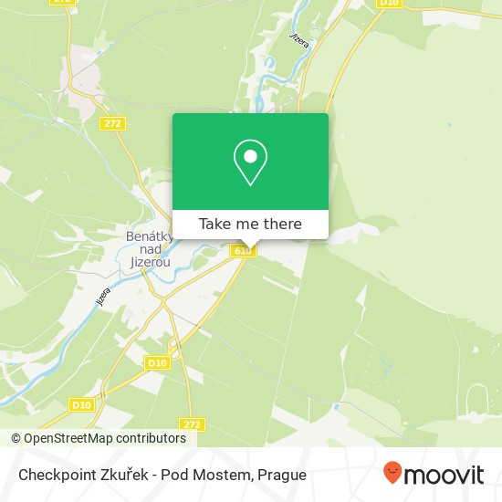 Checkpoint Zkuřek - Pod Mostem map