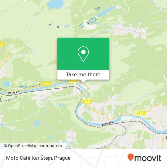 Moto Café Karlštejn map