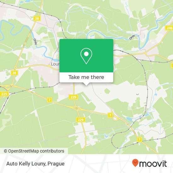 Auto Kelly Louny map