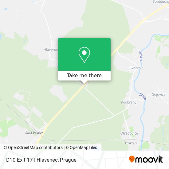 D10 Exit 17 | Hlavenec map