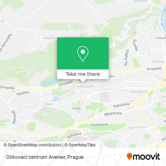 Očkovací centrum Avenier map