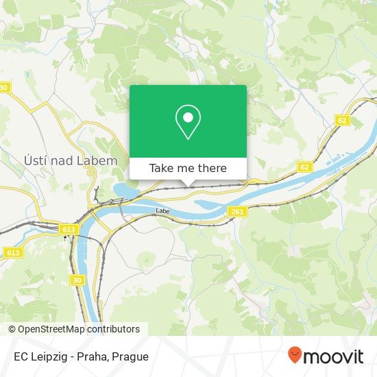 EC Leipzig - Praha map