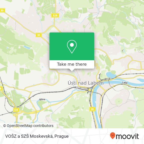 Карта VOŠZ a SZŠ Moskevská